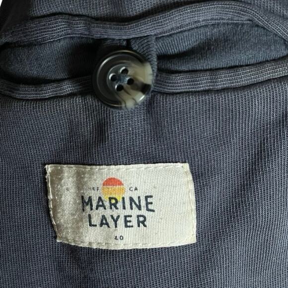 Marine Layer Gray Soft Cotton Blazer Jacket     Size: 40 - Picture 4 of 4